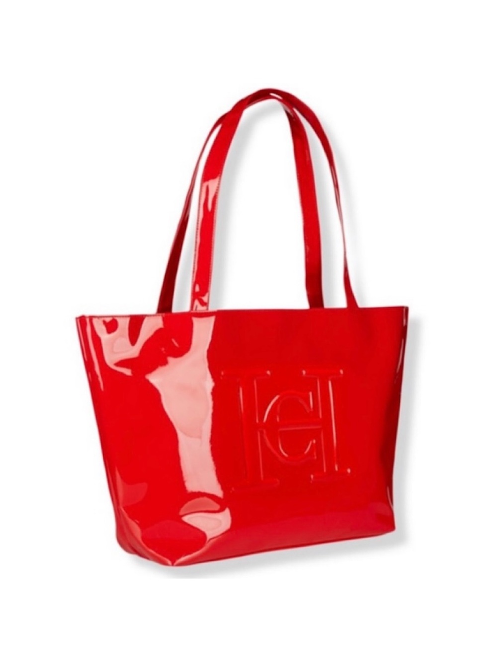 Carolina Herrera Glossy Red Patent Tote